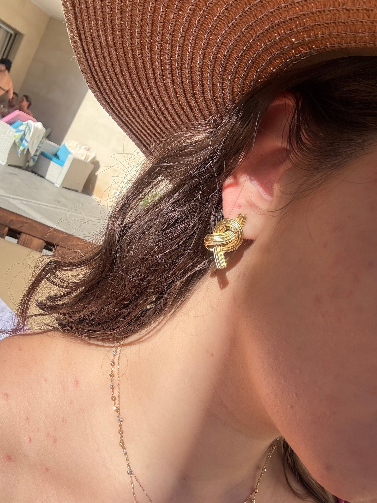 Tie earrings