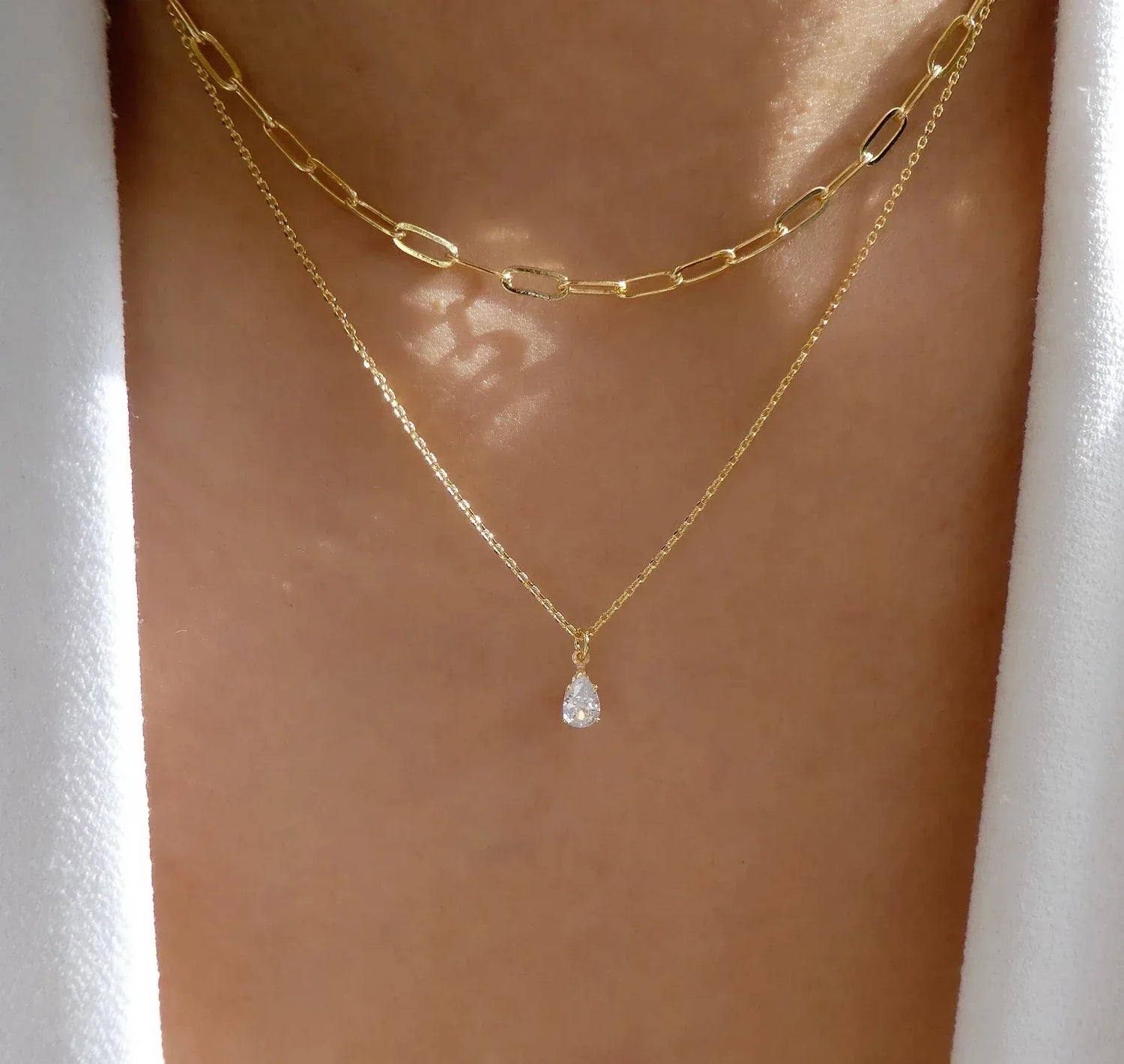 Waterproof - gold plated necklace .