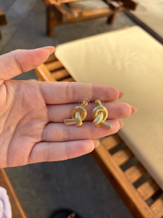 Tie earrings