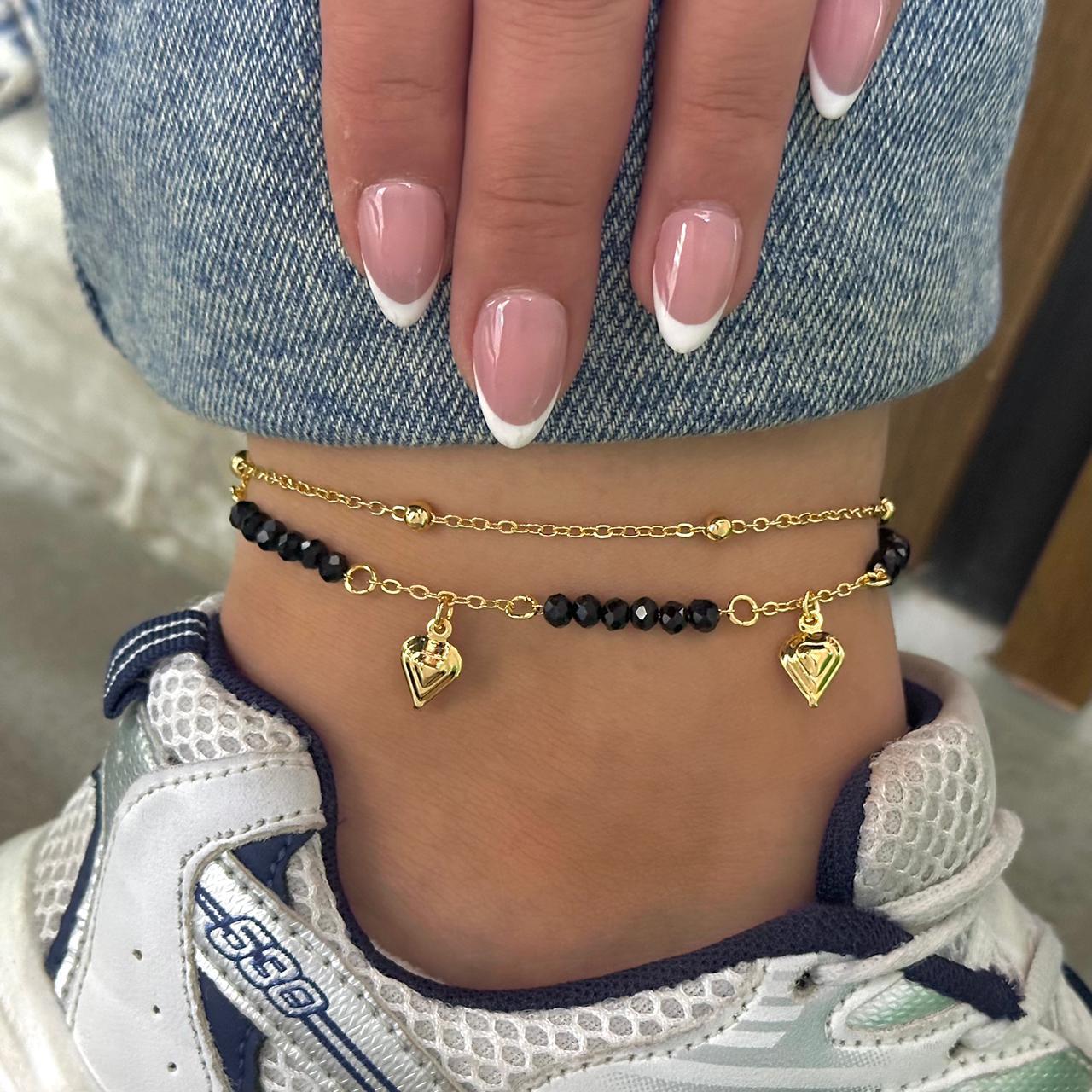 A black anklet