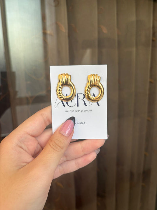 Small golden earrings