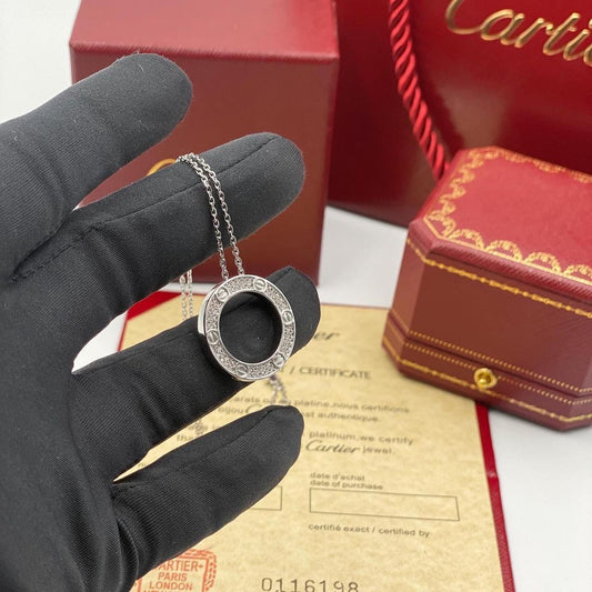 Silver cartier necklace